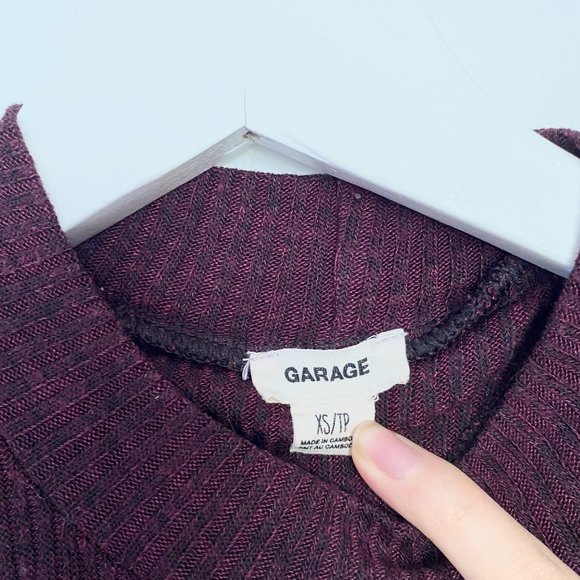 Garage Purple Ribbed Keyhole Midi Dress - Picture 4 of 5